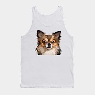 Longhaired Chihuahua Low Poly Art Tank Top